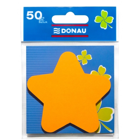 BLOCZEK SAMOPRZYLEPNY DONAU 1X50K GWIAZDKA POMARAŃCZOWY