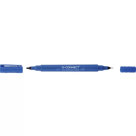 MARKER DO PŁYT CD/DVD Q-CONNECT DUAL 0,4MM I 1MM NIEBIESKI