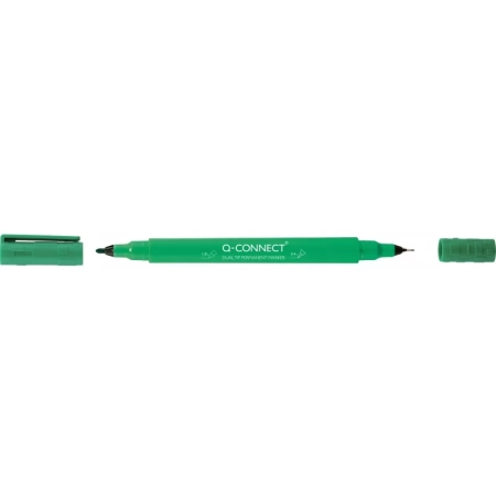 MARKER DO PŁYT CD/DVD Q-CONNECT DUAL 0,4MM I 1MM ZIELONY
