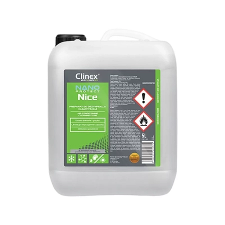 PREPARAT DO DEZYNFEKCJI UKŁADÓW KLIMATYZACJI I WENTYLACJI CLINEX NANO PROTECT SILVER NICE 5L