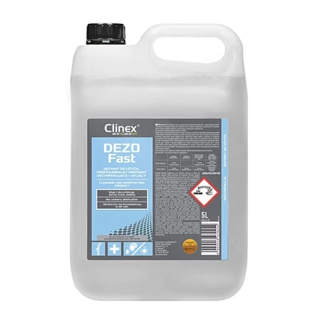 PROFESJONALNY PREPARAT DO MYCIA I DEZYNFEKCJI CLINEX DEZOFAST 5L BAKTERIOBÓJCZY WIRUSOBÓJCZY GRZYBOBÓJCZY