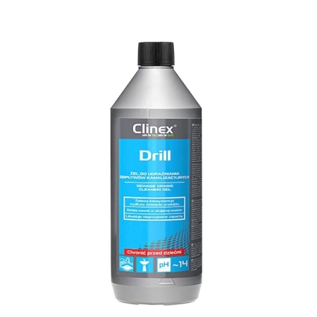 ŻEL CLINEX DRILL 1L DO UDRAŻNIANIA ODPŁYWÓW KANALIZACYJNYCH