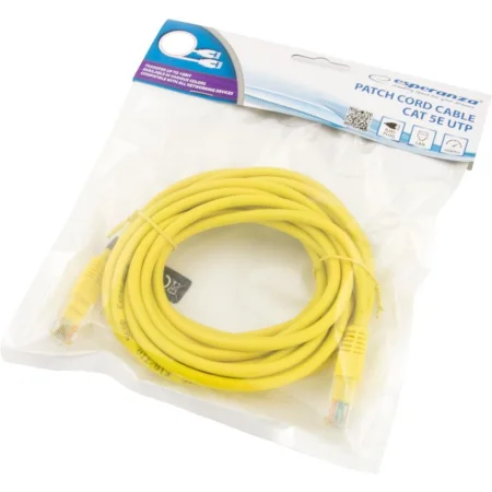 KABEL ESPERANZA UTP CAT 5E PATCHCORD 0,5M ŻÓŁTY