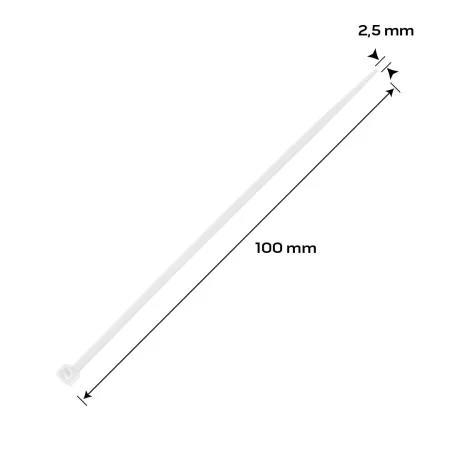 OPASKI ZACISKOWE NEO TOOLS EXTREME 2.5 x 100mm BIAŁE 100szt