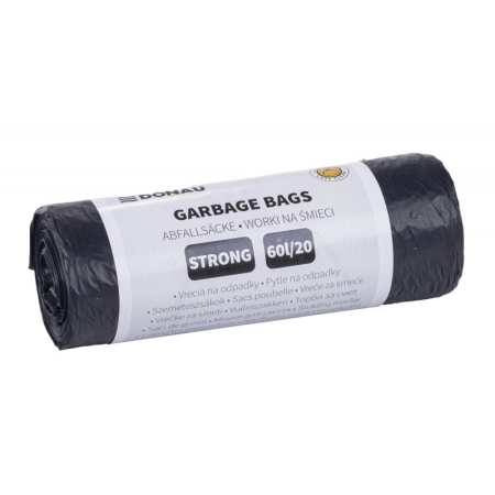 WORKI NA ŚMIECI DONAU HOME LDPE CZARNE 60L A20