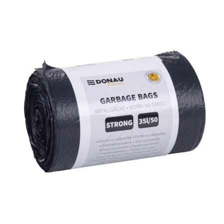 WORKI NA ŚMIECI DONAU HOME MOCNE LDPE 35L A50 CZARNE