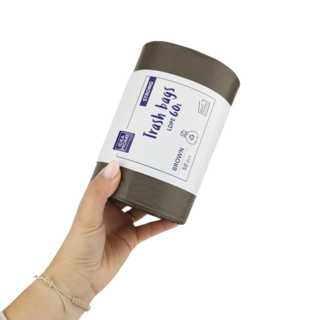 WORKI IH LDPE MOCNY BRĄZOWY 60L A50