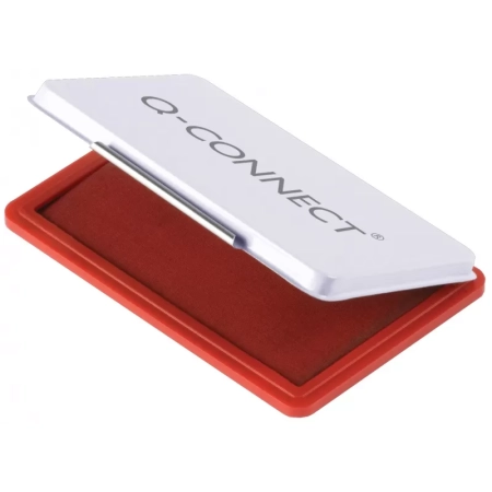 PODUSZKA DO STEMPLI Q-CONNECT Z TUSZEM 110X70MM METALOWA CZERWONA
